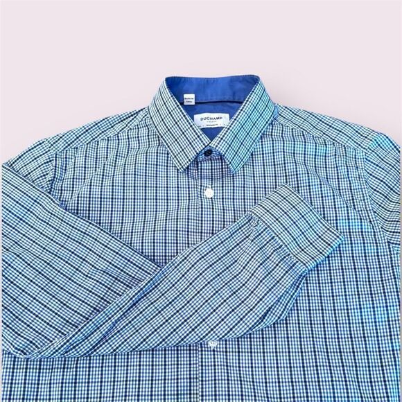 DUCHAMP London Tailored Fit Button Down Shirt - Picture 1 of 11